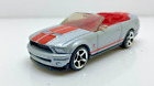 MATCHBOX FORD SHELBY MUSTANG GT 500 CONVERTIBLE 2007 SILVER RED STRIPE 1:64 F