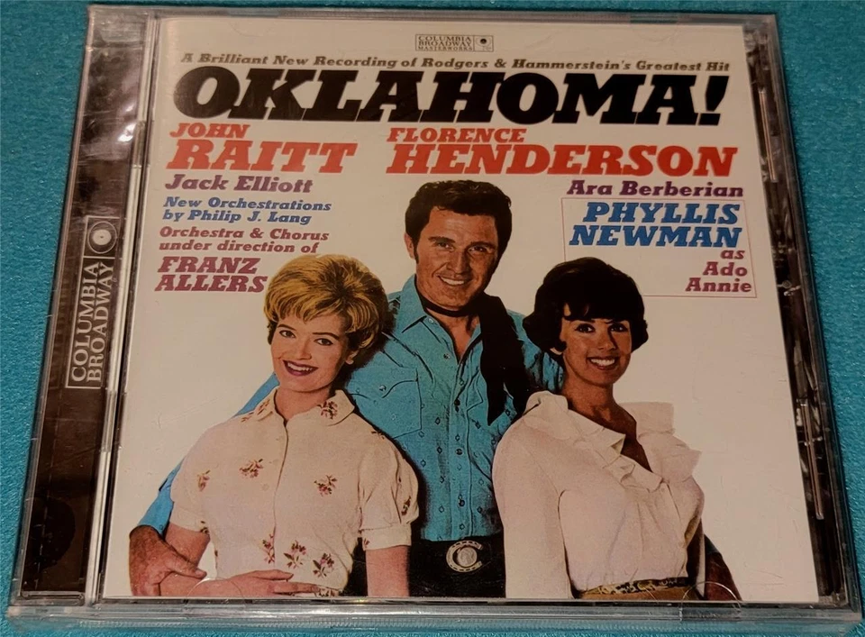 JOHN RAITT, FLORENCE HENDERSON, Oklahoma!, STUDIO CAST RECORDING, CD, NEW - Image 1 of 1