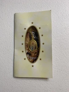 Collar y tarjeta de oración a Nuestra Señora de Lourdes católica cristiana María Jesús - Imagen 1 de 4
