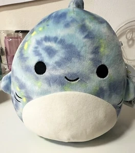 Original Squishmallows Luther Tiger Shark 8 inch Plush Toy Blue Tie Dye New! - Picture 1 of 5