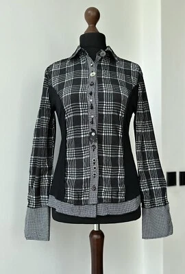 Blusa camisa a cuadros Bottega Elisa Cavaletti para mujer talla S Foto 1 de 4