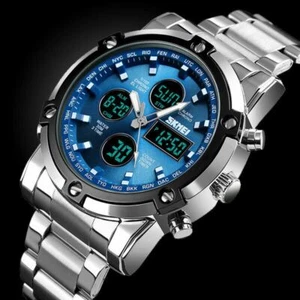 Multifunctional Men's Sport Watches Waterproof Military LED Analog&Digital Watch - Picture 1 of 16