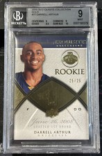 2008-09 UD EXQUISITE Collection Darrell Arthur 25/25 RC Rookie GOLD BGS 9 #77