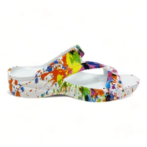 Women's PAW Print Z Sandals - Artist Palette DAWGS - Picture 1 of 10