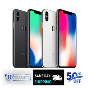 Apple iPhone X |256GB 64GB| Fully Unlocked Verizon AT&T T-Mobile Smartphone - Afbeelding 1 van 8