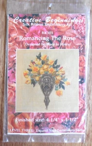 NEW Creative Beginnings Silk Ribbon Embroidery Kit "Romancing the Rose" - Picture 1 of 3