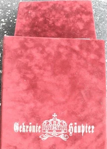 Ordner  GEKRÖNTE HÄUPTER - SAMMLUNG  mit Beschreibung,Briefmarken u. Münzen,  - Bild 1 von 24