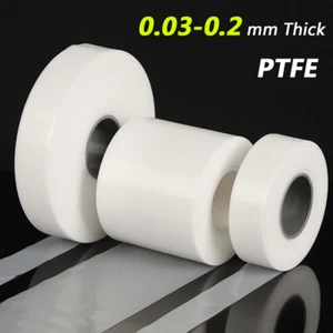 0.03-0.2 mm Thick PTFE Film Ultra-thin Sheet Plastic Film 50/100 mm Wide White - Picture 1 of 8