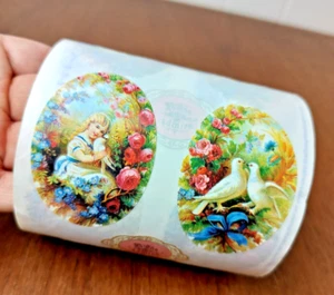 Vintage 1992 The Gifted Line Sticker Roll John Grossman 23 Sheets Victorian Dove - Picture 1 of 7