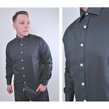 Michael Kors black dress shirt, vintage button down shirt - LARGE