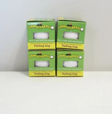 4 NOVAS BOLAS DE GOLFE UNPUTTABLE MORDAÇA DE GOLFE INCAPAZ DE COLOCAR OU ROLAR EM LINHA RETA - Imagem 1 de 4