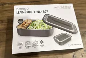 MicroSteel Leak-Proof Lunch Box Microwave-Oven-Dishwasher- Freezer Safe Bento - Picture 1 of 1