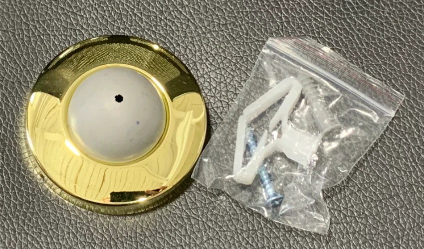 Tope de puerta Sentry Supply 658-1047 1" diámetro latón estampado construcción pulido Foto 1 de 1