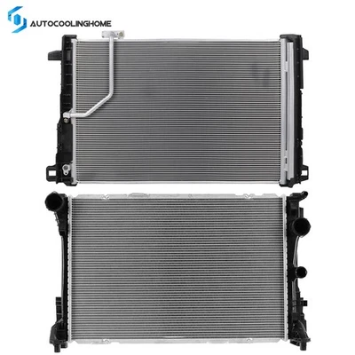 Cooling Radiator And A/C Condenser For 2012-2014 2015 Mercedes-Benz SLK250 1.8L — 第 1/4 张图片