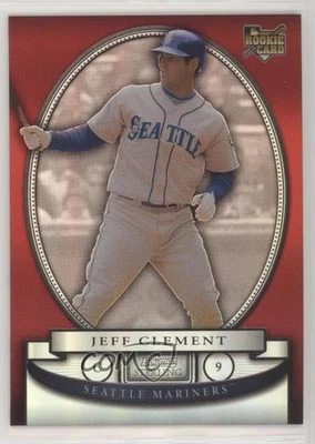 2008 Bowman Sterling Red Refractor 1/1 Jeff Clement #BS-JBC 0m8 - Image 1 of 3