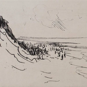 Fritz Zalisz Kampen Sylt Strand Leipzig Expressionismus signiert Radierung 18/50 - Picture 1 of 2