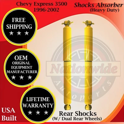 Amortiguadores traseros Monroe OEM para Chevy Express 3500 HD 1996-2002 con ruedas dobles 10 años con Foto 1 de 4