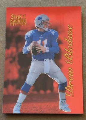 1996 Select Certified Edition RED DREW BLEDSOE #45 New England Patriots - Image 1 of 2