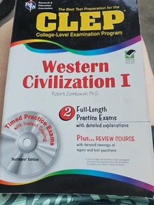 REA 2010 CLEP Test Prep Western Civilization I TestWare Edition Book - Picture 1 of 4