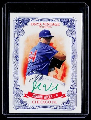 2021 Onyx Vintage Extended #EAWI Jordan Wicks Green Signatures /50 - Image 1 of 2