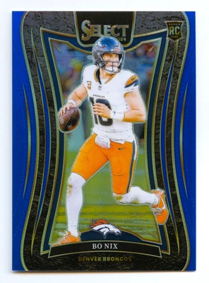 BO NIX 2024 SELECT SUITE LEVEL BLUE PRIZM REFRACTOR DENVER BRONCOS ROOKIE RC /99 - Image 1 of 2