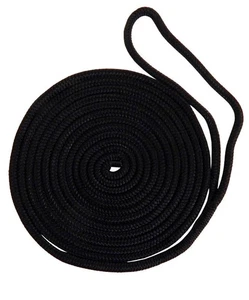 Buccaneer Rope Company 30-04425 5/8 inch x 25 ft. Black Double Braid Dock Line - Picture 1 of 2