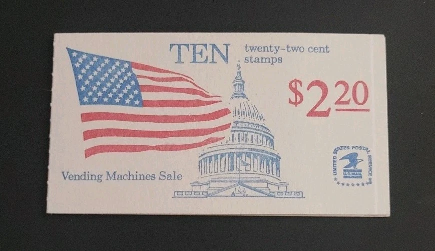 US Stamps, 22 cents Flag Over Capitol, BK145. MNH. Plate #3. Free Shipping! - Image 1 of 3