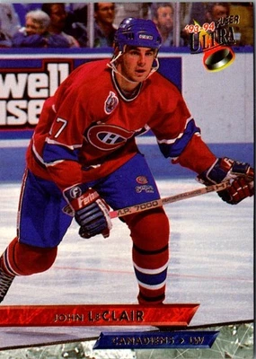 1993 Ultra John LeClair #215 Montreal Canadiens Hockey Card - Image 1 of 2