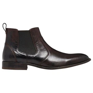 Mens Julius Marlow Harry Brown Oily Leather Boots Pull On Leather Shoes - Picture 1 of 5