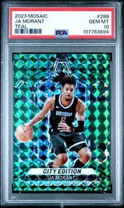 2023 Panini Mosaic 288 Ja Morant Teal Mosaic Prizm /75 PSA 10 - Bild 1 von 2