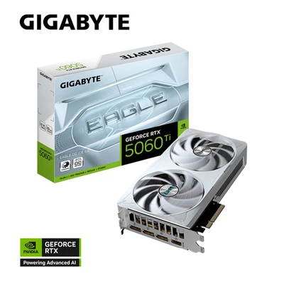 GIGABYTE GeForce RTX 5060 Ti EAGLE OC ICE 8GB GDDR7 Graphics Card - 2617MHz Core - Image 1 of 4