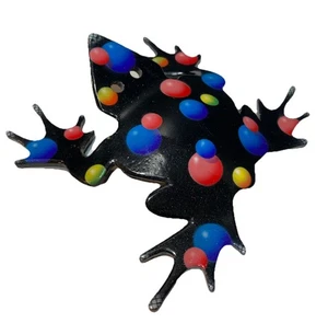 Dan Day Künstler Metall bemalte Skulptur Frosch Südwesten 4,25" Pop Art - Bild 1 von 8