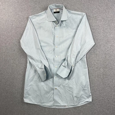 Eton Dress Shirt Mens 17 43 Blue Button Up Long Sleeve Spread Collar Formal - Image 1 of 4