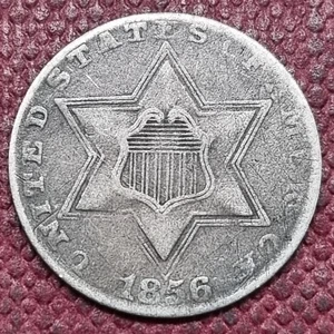 1856 Three Cent Piece 3c Silver Trime Better Grade #92835 - Picture 1 of 2