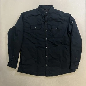 Kuhl Joyrydr Sherpa Lined Shacket Herren 2XL Navy Blau Flanell Druckknopf Jacke Hemd - Bild 1 von 11