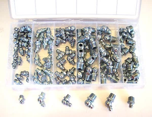 110pc METRIC HYDRAULIC GREASE FITTING ASSORTMENT SET - Picture 1 of 1