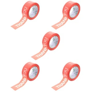5 Rolls Pink Sealing Tape Office Patterned Duct Packaging Moving - Picture 1 of 12