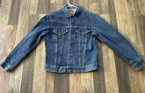 Vintage Levis Big E Type 3 Erwachsene Blau Denim Jeans Trucker Jacke USA Größe M - Bild 1 von 16