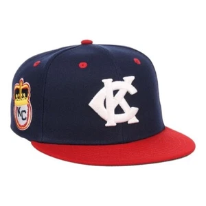 Ebbets Field Flannels Kansas City Monarchs Hat Negro League Blue Red Size 7 1/8 - Picture 1 of 24