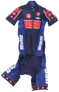 Castelli Paralympics Team USA Short Sleeve Speedsuit Men XS Road Bike Race Track - Picture 1 of 3