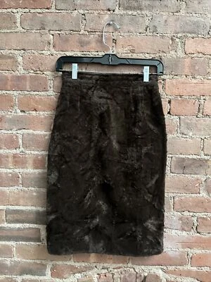 Falda Fendi vintage para mujer, talla 40, imitación piel de oveja Italia » Foto 1 de 4