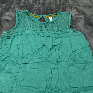 Xhilaration Women’s Green Crochet Lace Sleeveless Crinkle Midi Dress Size M - Picture 1 of 9
