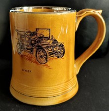 RARE - WADE Brown Porcelain Cup, 1905 Spyker Veteran Car, 3 3/4" Tall, ENGLAND