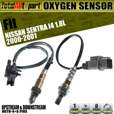 Sensor de oxígeno O2 2 piezas para Nissan Sentra 2000-2001 I4 1,8 L aguas arriba y aguas abajo Foto 1 de 4