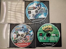 Lot of 3 PS2 Games Discs Only Sonic Riders & Zero Gravity Crash TwinSanity