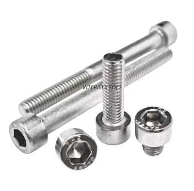VITI M5 IN ACCIAIO INOX TESTA A BRUGOLA TONDA CAVA ESAGONALE TCEI UNI 5931 - 912 - Immagine 1 di 4