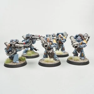 Space Wolves Heavy Weapons Marines x5 Painted - Warhammer 40k Army Space Marines - Picture 1 of 5