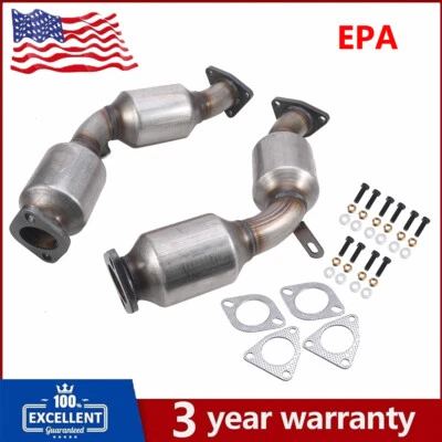 Pair Catalytic Converter Fits Infiniti G35 3.5L 2003-2007 Direct-fit Highflow Foto 1 de 4