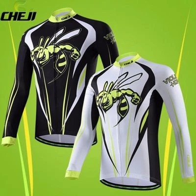 CHEJI PRO Hornet Men's Long Sleeve Shirts Cycling Jerseys Jacket Bicycle Tops - Image 1 of 2
