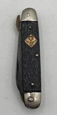 Vtg Blue Grip Cub Scout BSA Folding Pocket Knife 3 Blade Old Boyscout Camping! - Image 1 of 4